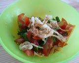 トマトと青しその醤油麹和えサラダ作り方4写真