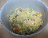 ポン酢で作るレタスとカニカマのあんかけ丼作り方8写真