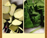 茄子とほうれん草のチーズ炒め作り方1写真