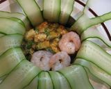 アボガドの漬けと茹で海老、貝柱の胡瓜包み作り方4写真