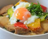 [シェフとコラボ]塩豚と野菜のスタミナ丼作り方11写真