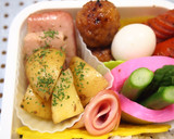 お弁当にSRで新じゃがとスパム炒め風弁作り方4写真