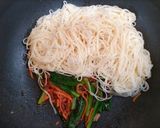 夏の夕飯！小松菜コンビーフチャンプル素麺作り方5写真
