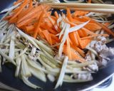 豚肉ときくらげ入り・ゴボウのきんぴら作り方4写真