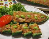 SRでさば缶とキムチのでゴーヤボード焼き作り方4写真