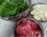 牛肉と豆腐の青菜炒め作り方1写真