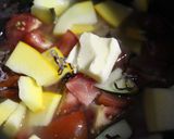 夏野菜とベーコンの炊き込みご飯☆天然出汁作り方1写真