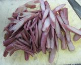 加賀野菜、赤ズイキのシャキシャキ生春巻き作り方1写真