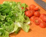 ヨシダグルメソースで照り玉豚マヨサラダ丼作り方1写真