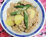 夏なのに、大豆加工品で肉じゃが風煮物作り方5写真