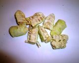 ゴーヤのワタのカレー粉天ぷら作り方1写真