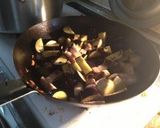 茄子とベーコンのトマトピューレdeパスタ作り方3写真