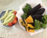 麺つゆで簡単！夏野菜の揚げ浸し作り方1写真
