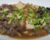 厚揚げとなすと牛肉をめんつゆで！！作り方5写真