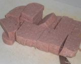 ☆SPAM＆かぼちゃウスターソース炒め☆作り方1写真