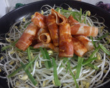 豆もやしと豚肉の蒸し炒めー韓国風作り方5写真