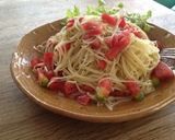 トマトと乾燥バジルの冷製パスタ♬作り方4写真