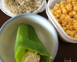 卵なしピーマンコーン炒飯☆作り方1写真