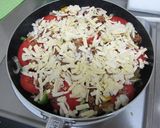 パプリカとトマトのフライパン焼き作り方3写真