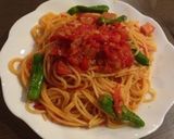 トマトソース+ししとう+ベーコンのパスタ作り方10写真