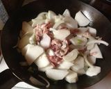 大根と豚肉のサッパリ梅炒め作り方2写真