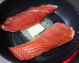 お弁当のおかずに♪鮭のパセリバター焼き♪作り方1写真