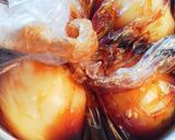 簡単☆昆布つゆ（麺つゆ）で煮卵風味付け卵作り方5写真