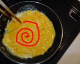 ✿丸型フライパンで卵焼き✿作り方3写真