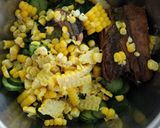 さんま蒲焼缶deモロヘイヤきゅうり酢の物作り方5写真