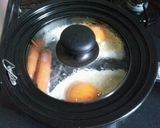 白身が焦げない目玉焼き　ウィンナー添え♫作り方3写真