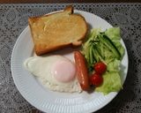 白身が焦げない目玉焼き　ウィンナー添え♫作り方5写真