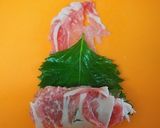 絶品！豚しそロールステーキの梅照りソース作り方3写真
