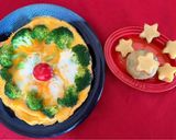アートな卵焼き(ブロッコリー花作り方10写真