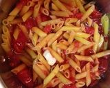 手抜きペンネトマトソース味作り方5写真