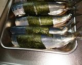 マイワシ梅しそ海苔巻き揚げ作り方3写真