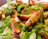イチジクと梨と鶏肉のサラダ作り方7写真