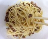 秘密はマヨ！シンプル納豆パスタ作り方4写真