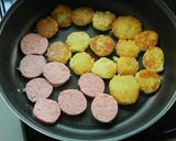 ハッシュドポテトのスパムバーガー作り方5写真