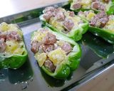 スパムとポテトでピーマンの肉詰め風作り方6写真