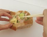 きゅうりとハムのふわふわソテーサンド作り方6写真