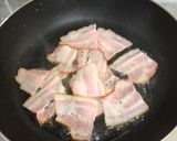 豆腐が入ったもちベーコンのお好み焼き作り方2写真