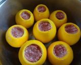丸ズッキーニの肉詰めのトマト煮込み♪作り方3写真