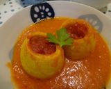 丸ズッキーニの肉詰めのトマト煮込み♪作り方7写真