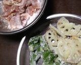 蓮根と鳥肉の甘酢炒め作り方4写真