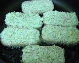 スパムの青のりチーズパン粉焼き作り方3写真