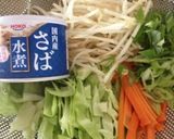 さば缶で そうめんチャンプルー作り方1写真