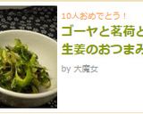 ゴーヤと茗荷と生姜のおつまみ作り方3写真