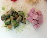 スパムとアボカドのだし茶漬け作り方1写真