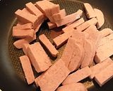 スパムで八宝菜作り方1写真