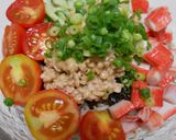 納豆、もずく酢入り冷たいそば夏風味作り方9写真
